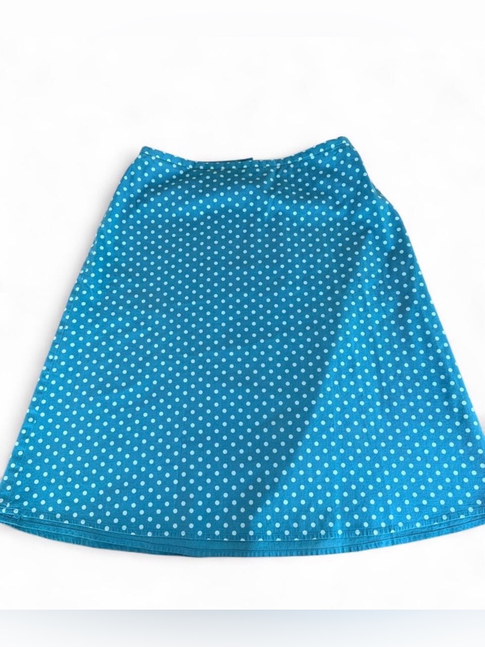 Liz Claiborne Teal Polka Dot A-Line Skirt